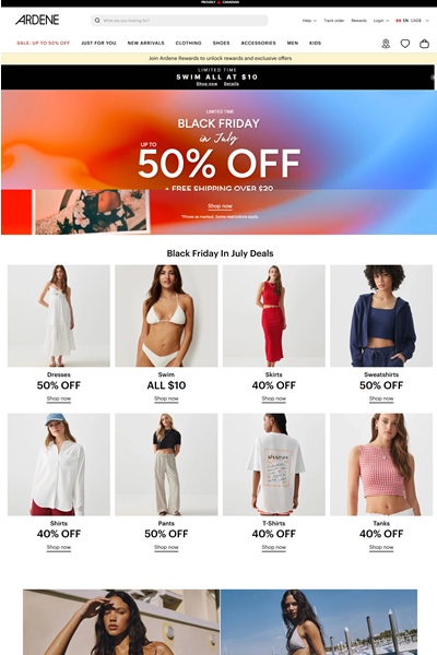 ARDENE CANADA WEB PAGE