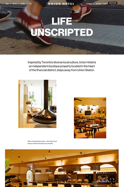 Union Hotel web page